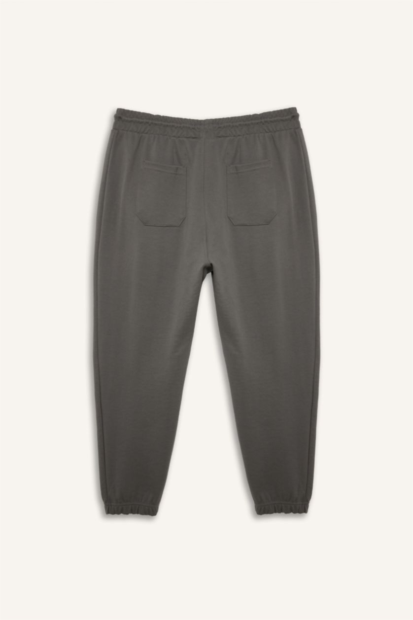 Erkek Gri Beli Lastikli Eşofman Altı Pantolon