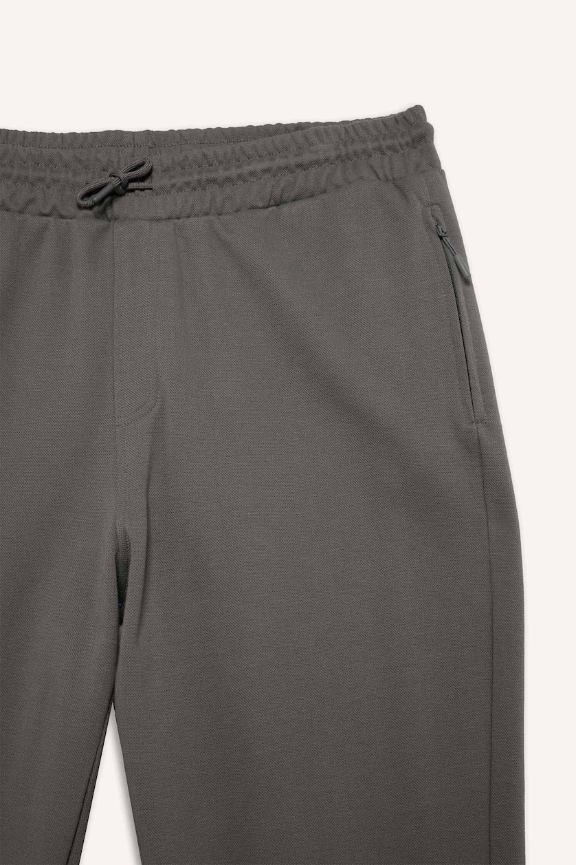 Men Grey Plus Size Elastic Waist Sweatpants