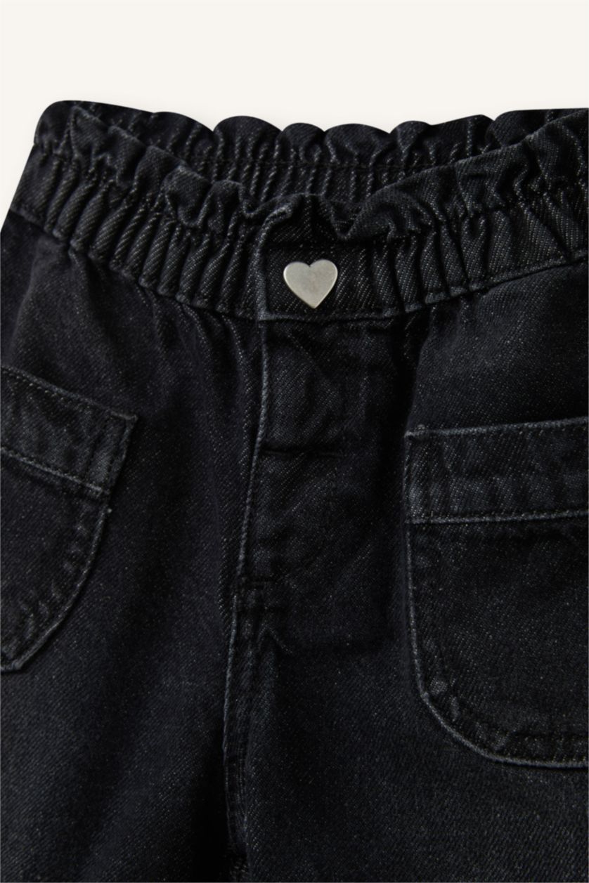 Baby Girl Anthracite شورت بناتي قطن بيبرباج