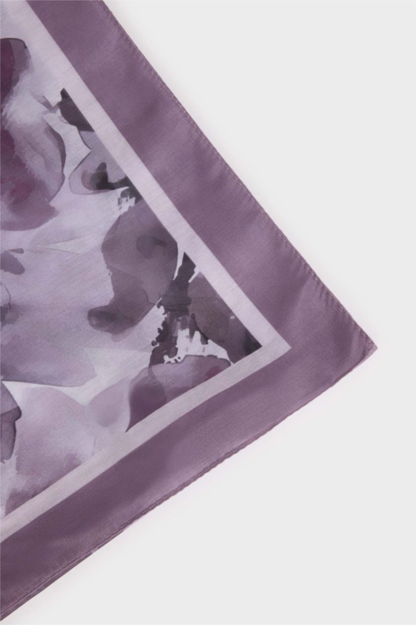 Kadın Lila Kadın Çiçekli Tesettür Şal