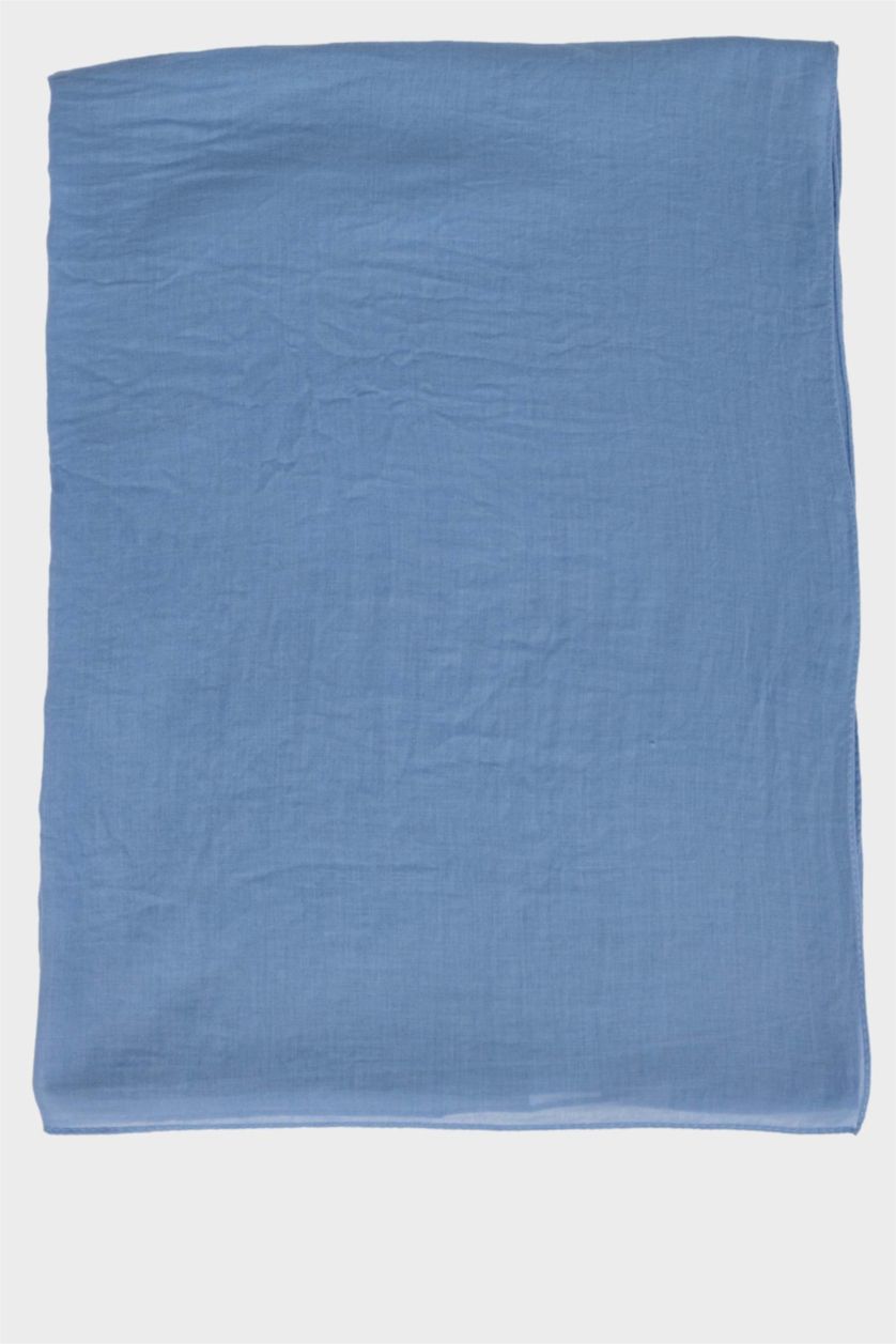 Kadın Mavi Kadın Jakarlı Tesettür Şal