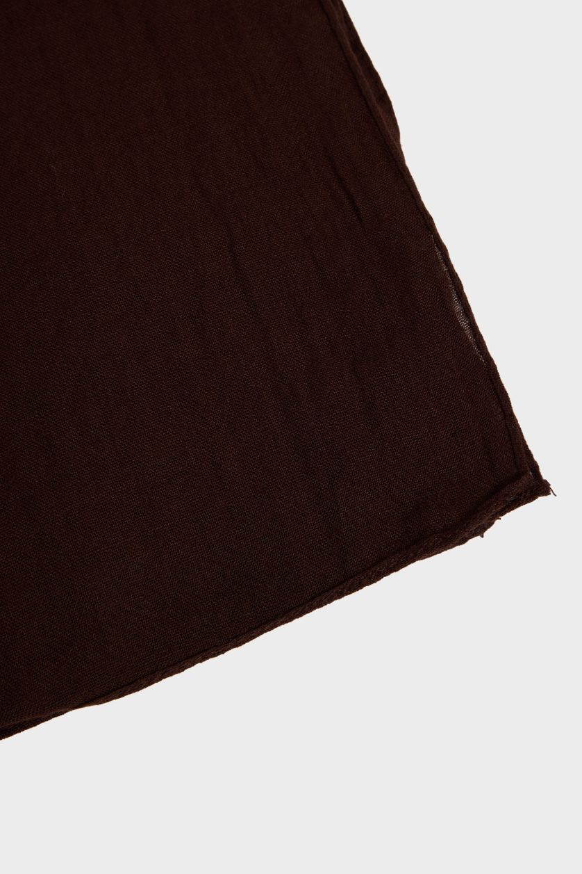 Kadın Kahve Kadın Jakarlı Tesettür Şal