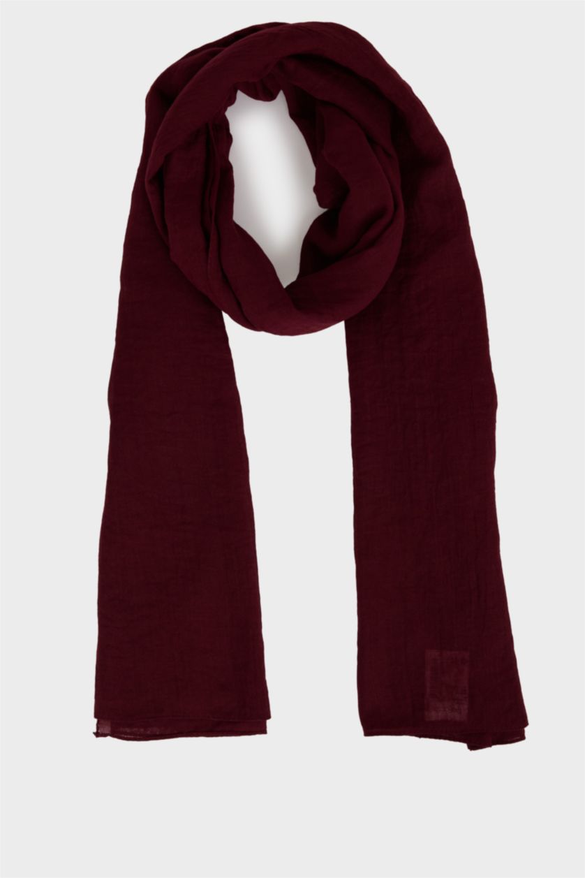 Kadın Bordo Kadın Jakarlı Tesettür Şal