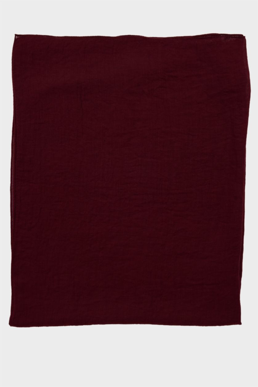 Kadın Bordo Kadın Jakarlı Tesettür Şal