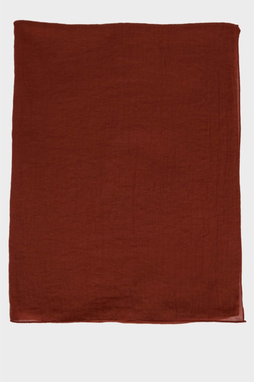 Kadın Turuncu Kadın Jakarlı Tesettür Şal