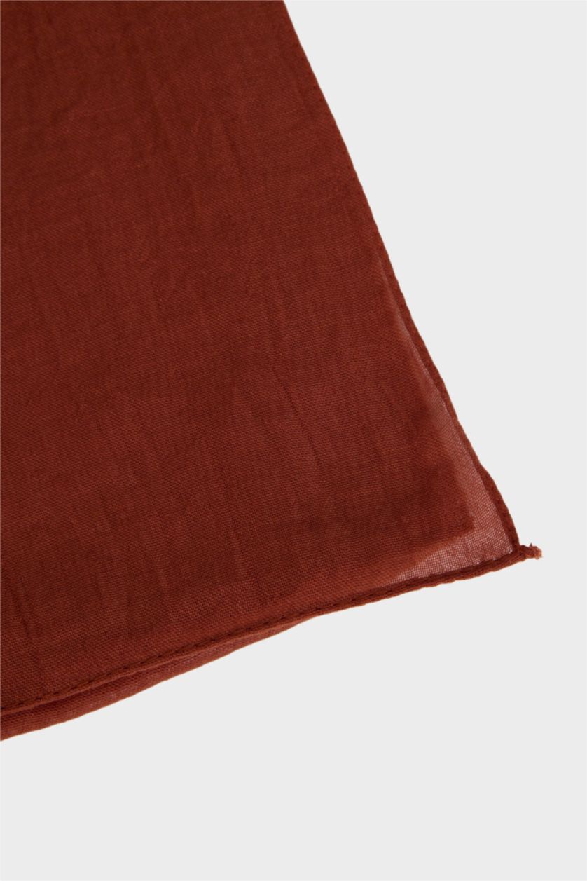 Kadın Turuncu Kadın Jakarlı Tesettür Şal