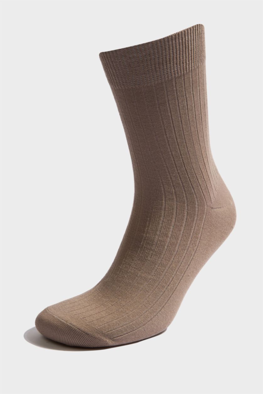 Erkek Kahve Erkek 5'li Pamuklu Uzun Çorap