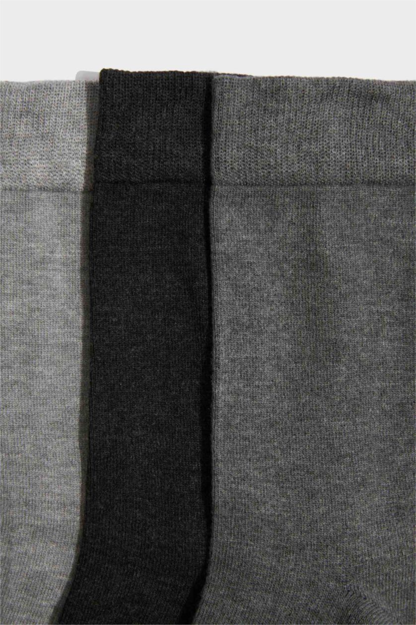 رجالي رمادي شرابات طويلة رجالي بامبو - 3 قطع