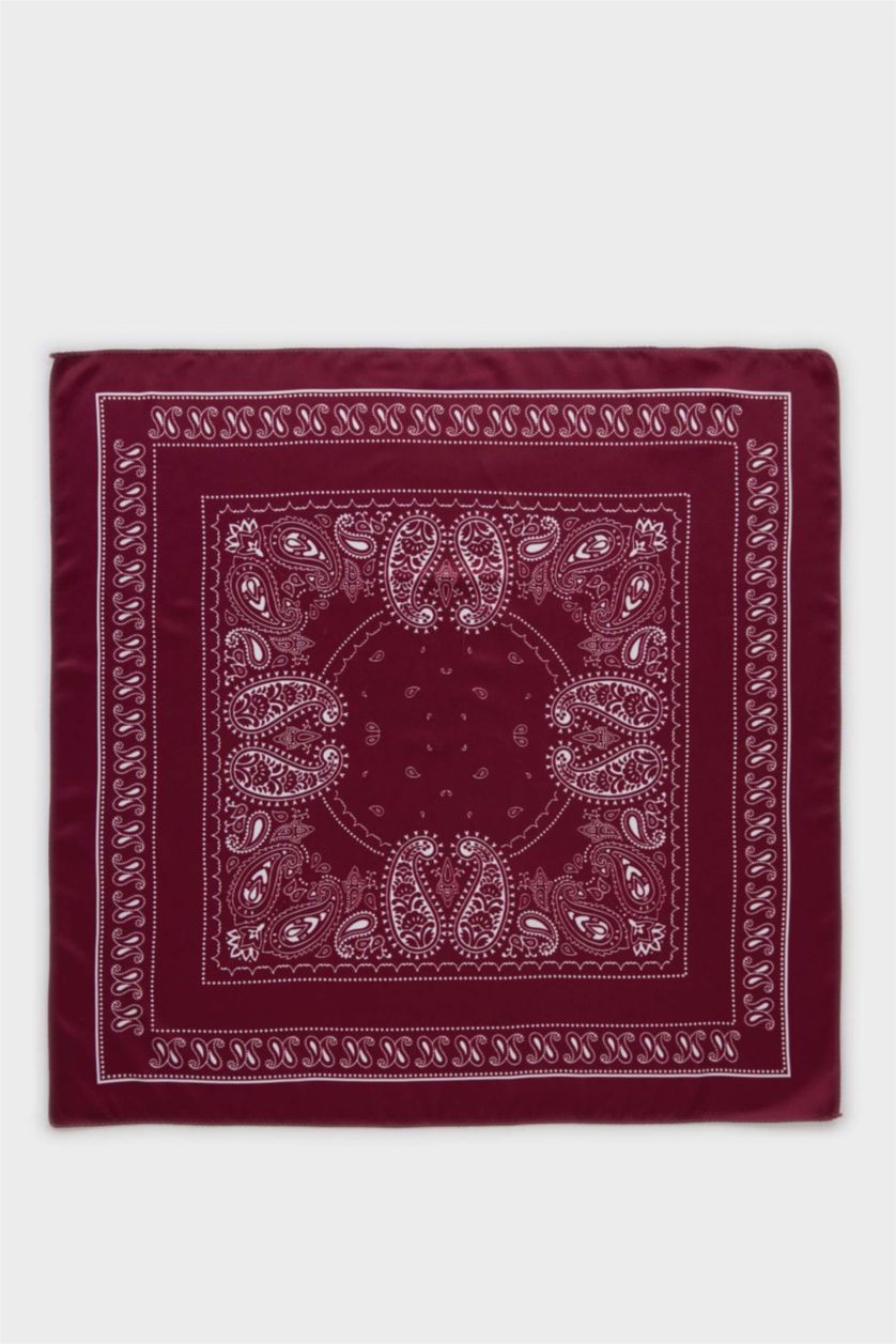 FEMME Bordeaux Foulard en satin imprimé pour femme