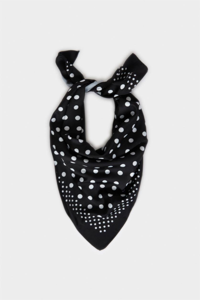 WOMAN Black Woman Polka Dot Foulard