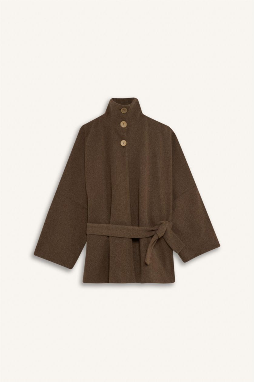 Kadın Vizon Dik Yaka Ceket