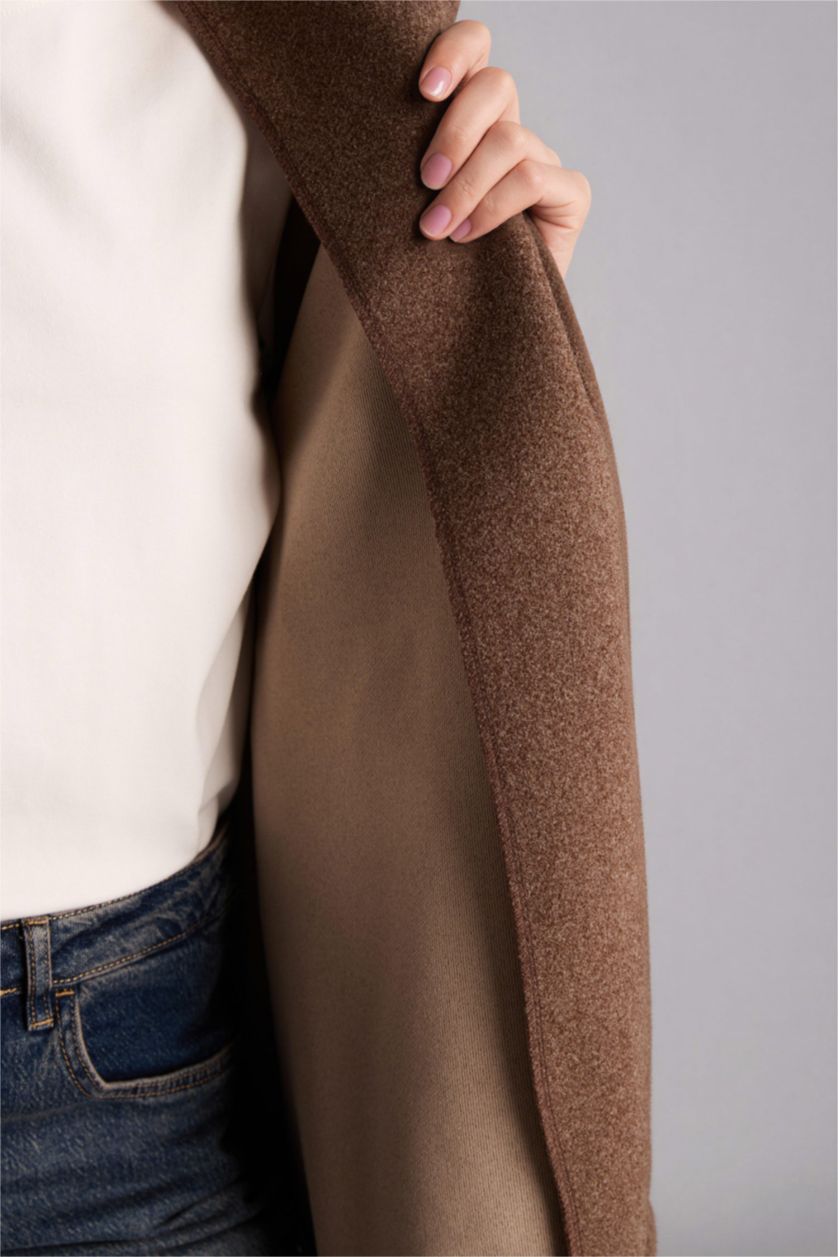 نساء فيزوني جاكيت بياخة عالية وحزام