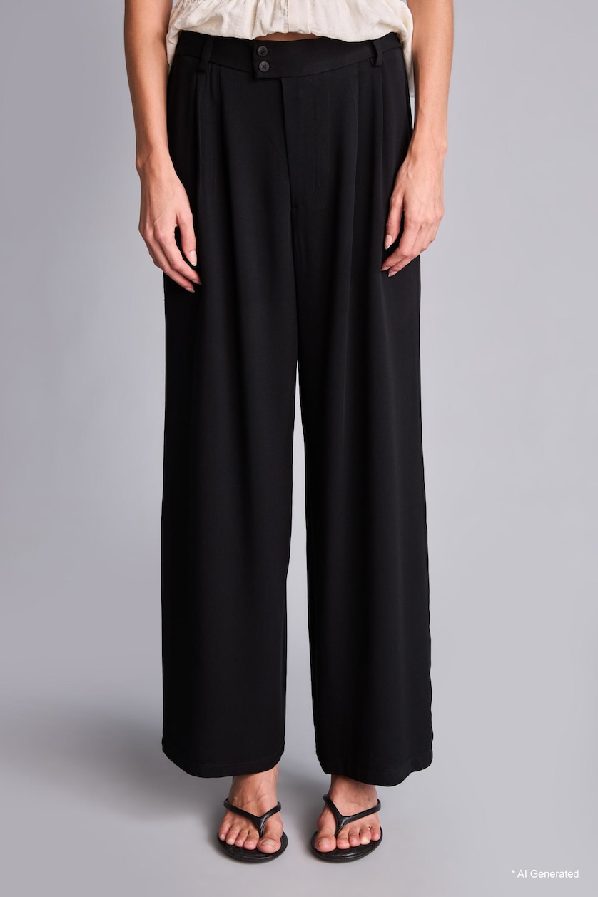 Kadın Siyah Culotte Pantolon