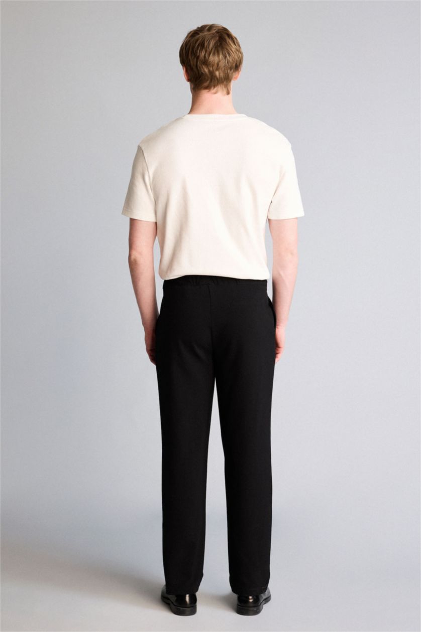 Erkek Siyah Relax Fıt Pantolon