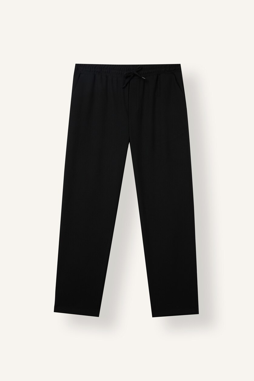 Erkek Siyah Relaxed Fit Pantolon