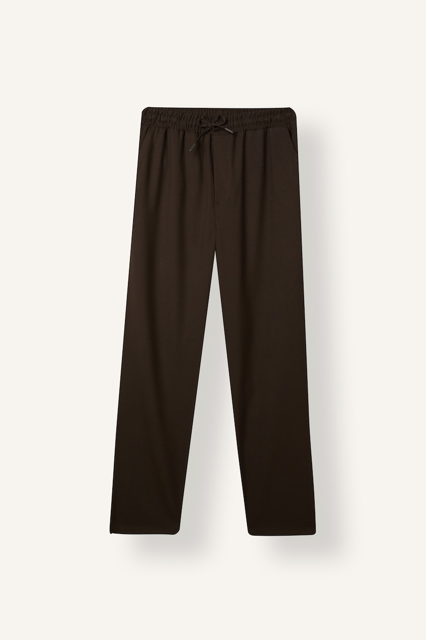 Man Brown Normal Waist Relax Fit Trousers