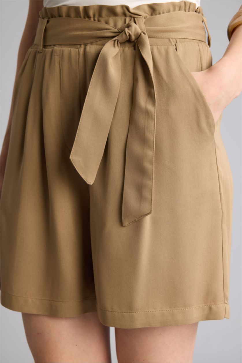 Women Khaki Paperbag Fit Belmando