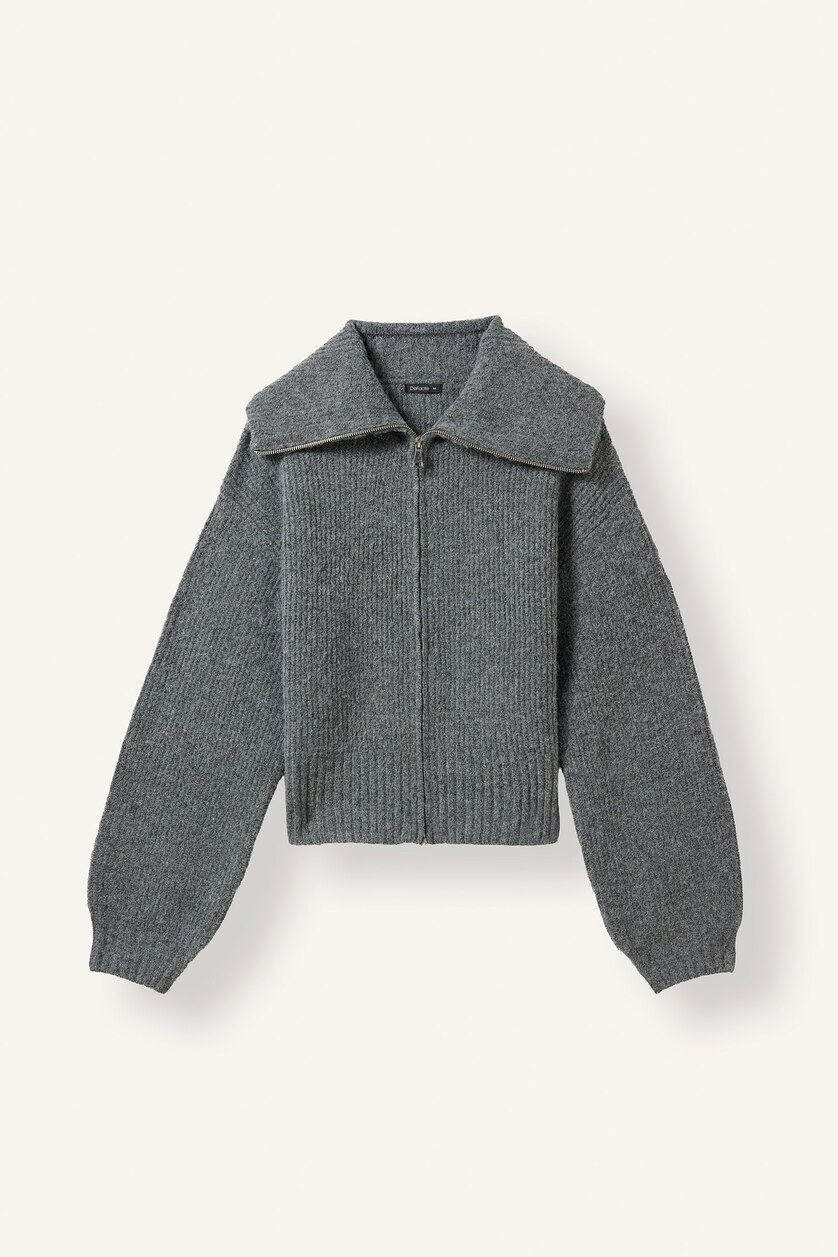 Әйелдерге Антрацитті меланж Regular Fit кардиган
