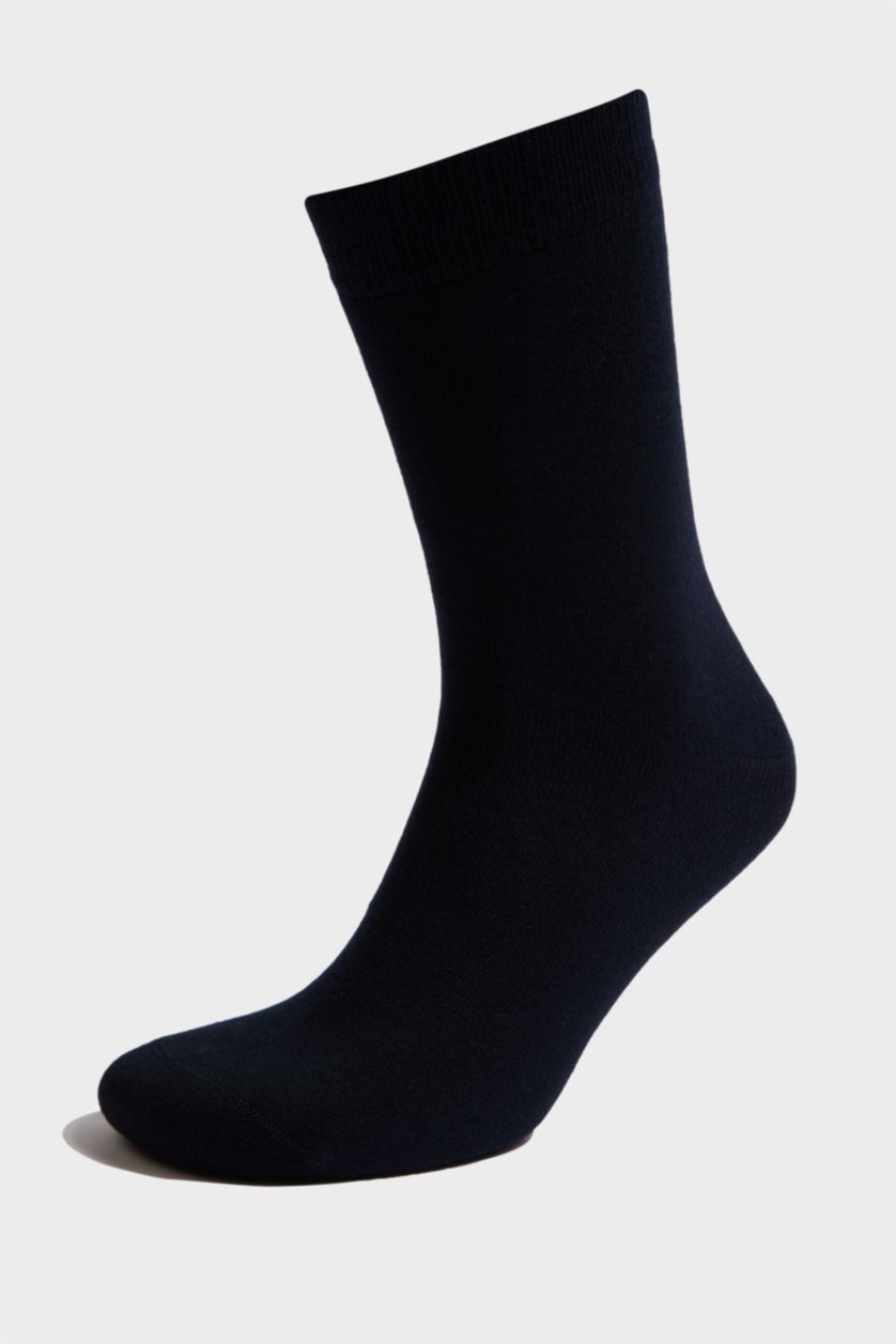 Erkek Lacivert Erkek Dikişsiz 3'lü Bambu Bambu Çorap