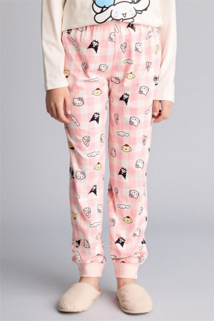 Girls & Teens Ecru 2 piece Regular Fit Hello Kitty Licensed Knitted Pyjamas