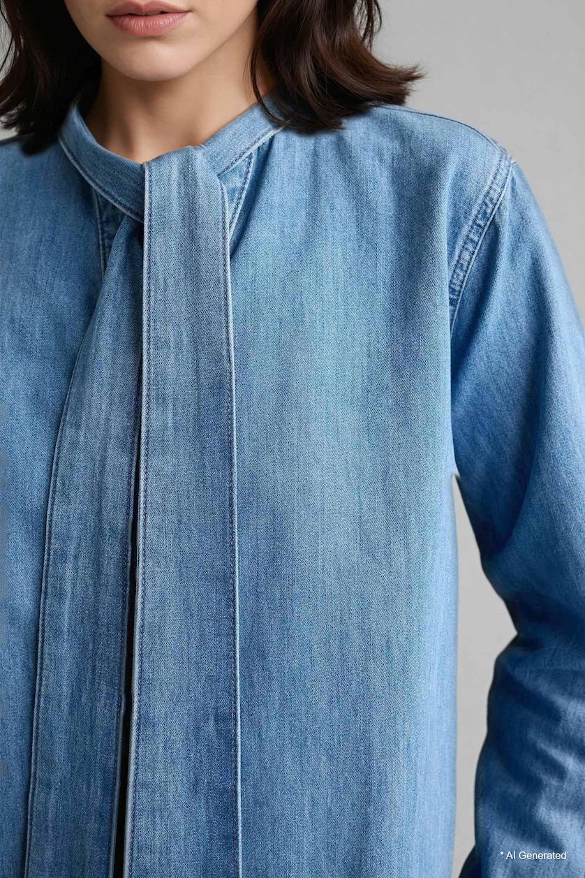 Women Blue Regular Fit Denim Shirt