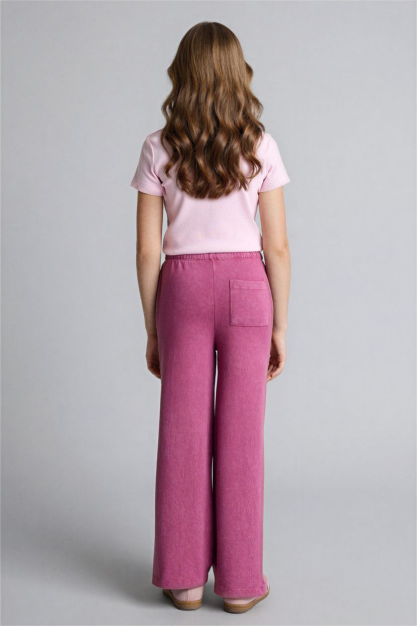Girls & Teens Dark Pink Girl Wide Leg Sweatpants