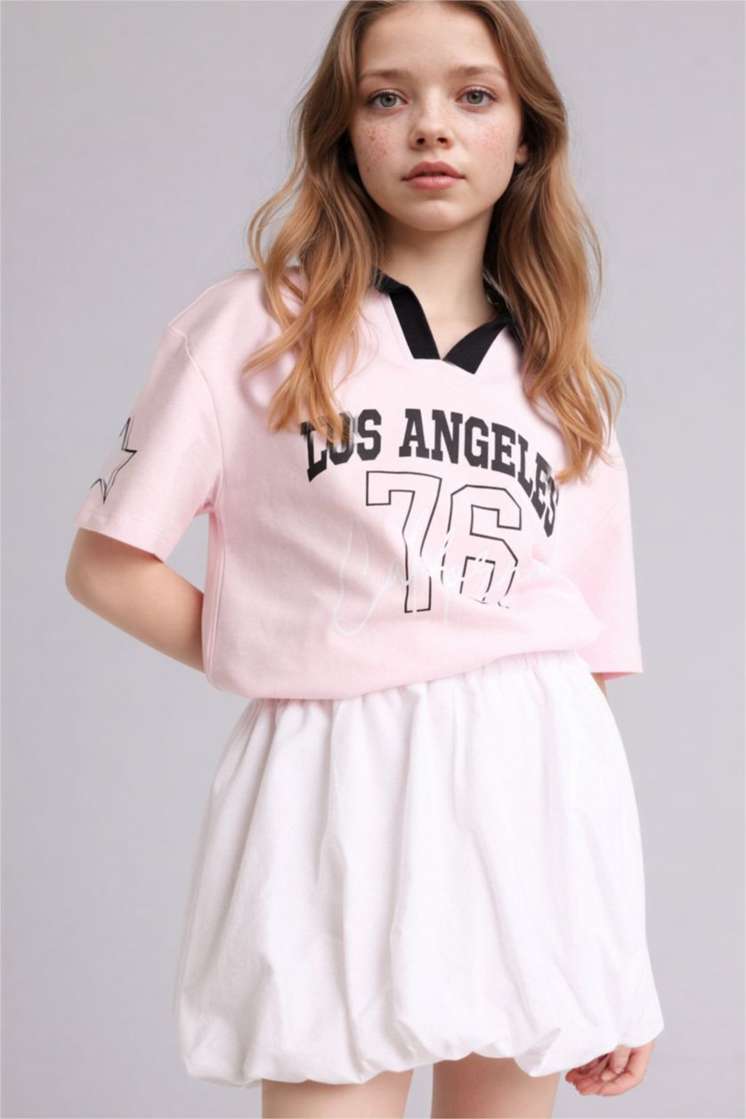 Kız Çocuk - Genç Kız Beyaz Poplin Etek Kız Çocuk