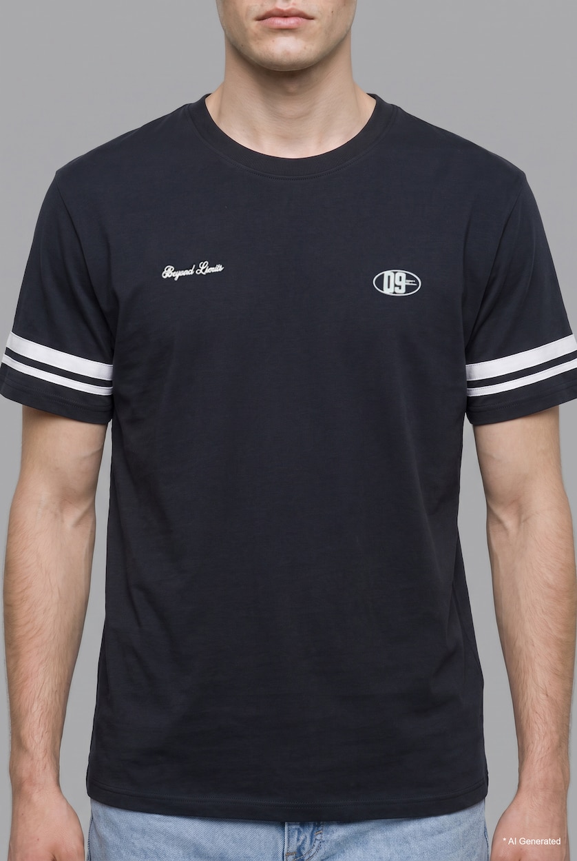 رجال كحلي Regular Fit Short Sleeve T-Shirt