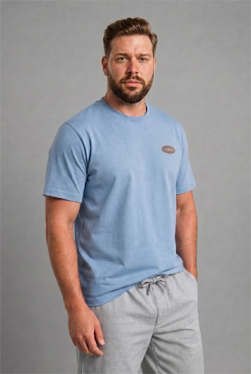 MAN Blue Regular Fit Short Sleeve T-Shirt