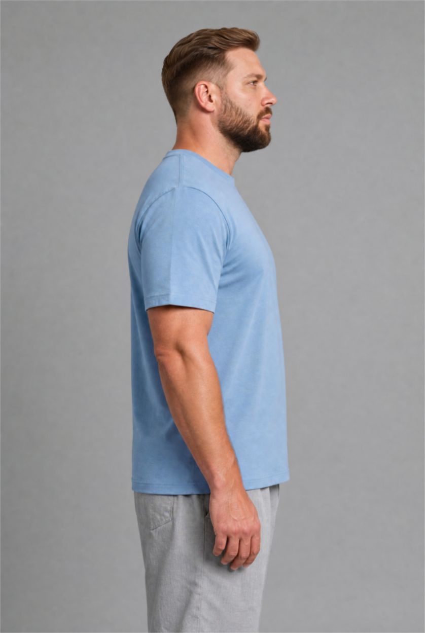 MAN Blue Regular Fit Short Sleeve T-Shirt