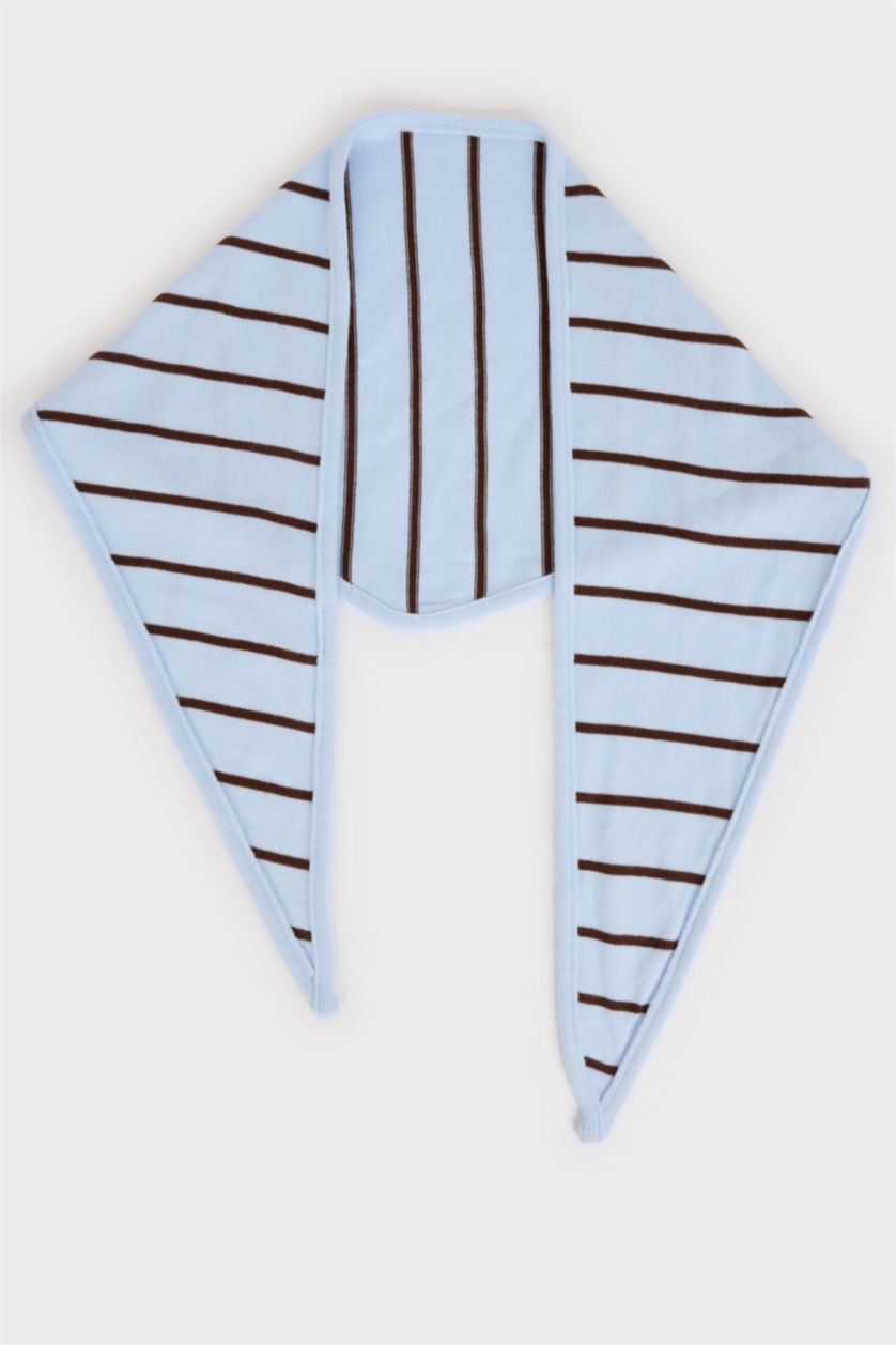 Woman Blue Woman Striped Bandana