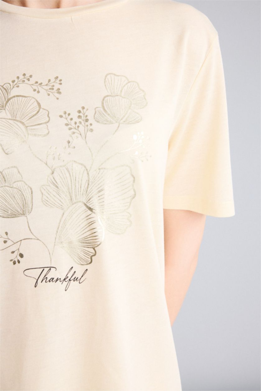 Women Yellow Regular Fit Short Sleeve T-Shirt