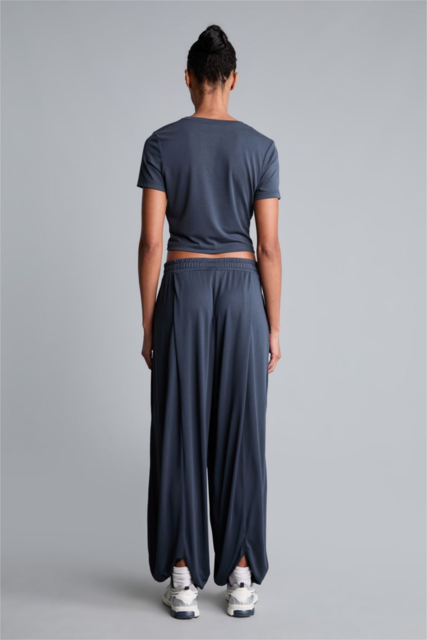 Kadın Antrasit Wide Leg Modal Pantolon