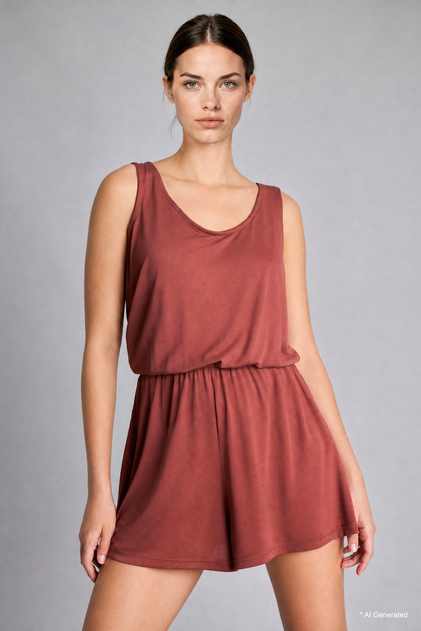 Woman Bordeaux modal Jumpsuit