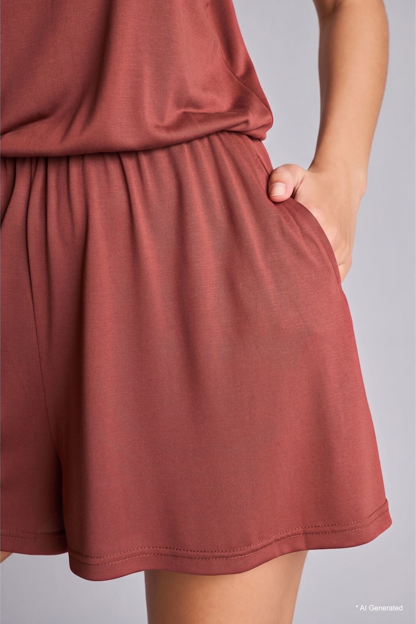 Woman Bordeaux modal Jumpsuit