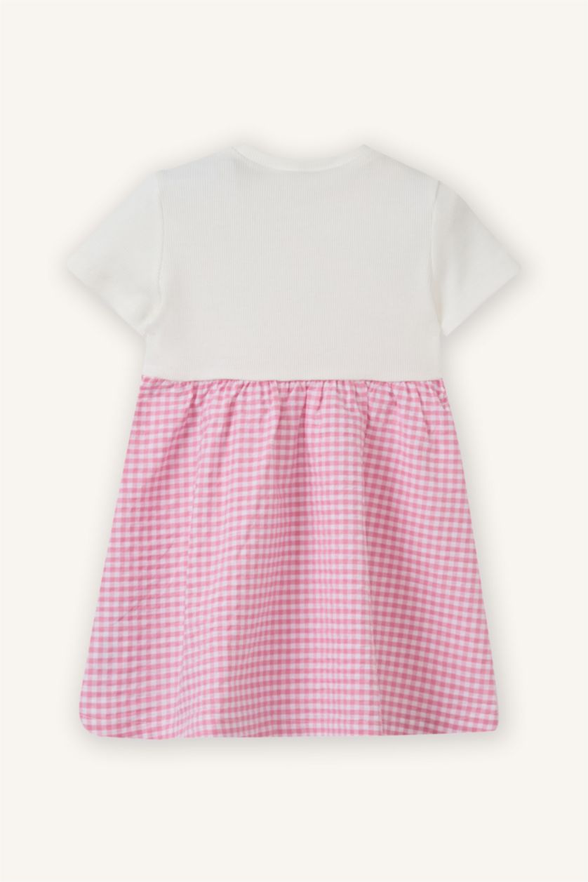 Kız Bebek Ekru Hello Kıtty Fitilli Kaşkorse Elbise Kız Bebek