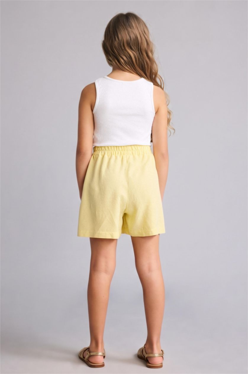 Girls & Teens Yellow Girl Regular Fit Shorts