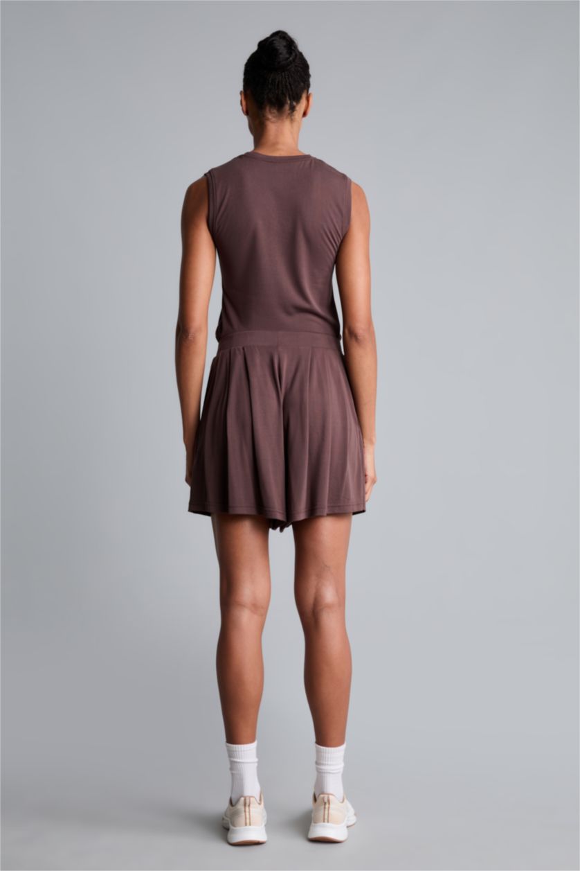 Woman Brown Standard Fit Sports Shorts