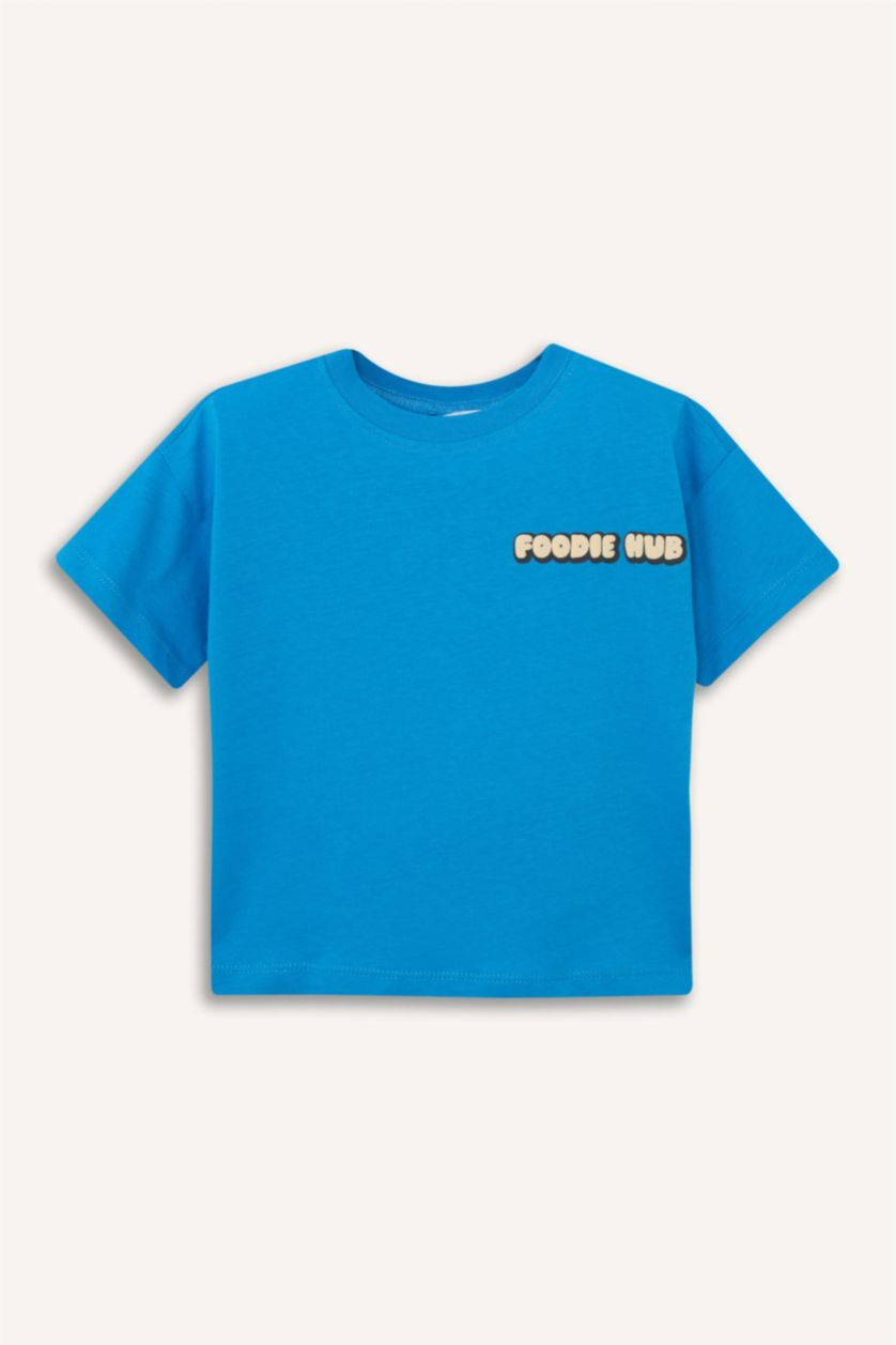 Baby Boys Royal Oversize Fit Puff Print Short Sleeve T-Shirt