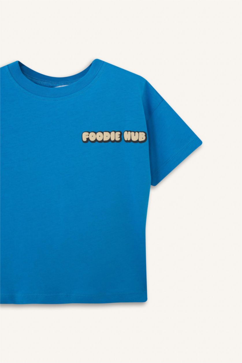 Baby Boys Royal Oversize Fit Puff Print Short Sleeve T-Shirt