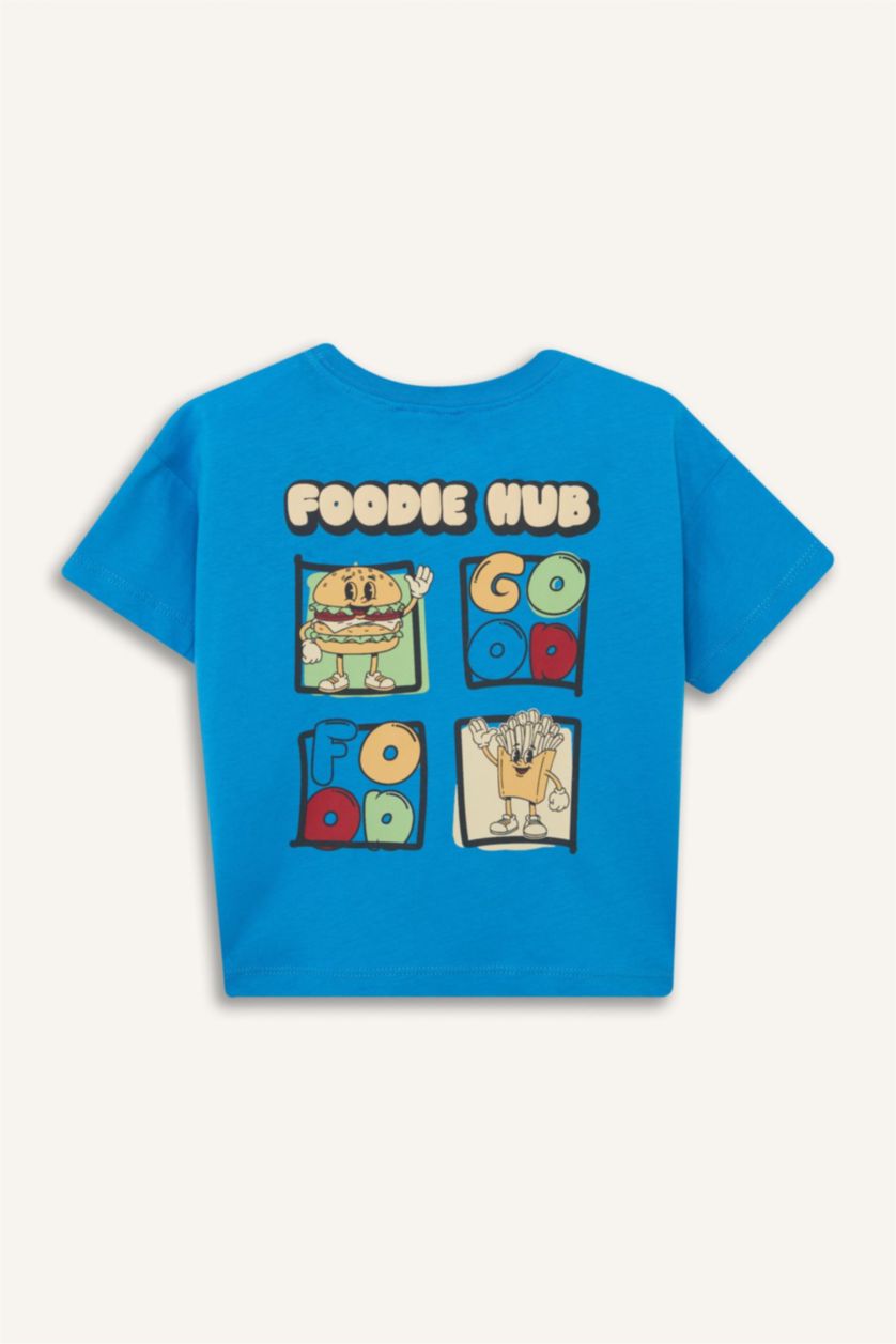 Baby Boys Royal Oversize Fit Puff Print Short Sleeve T-Shirt
