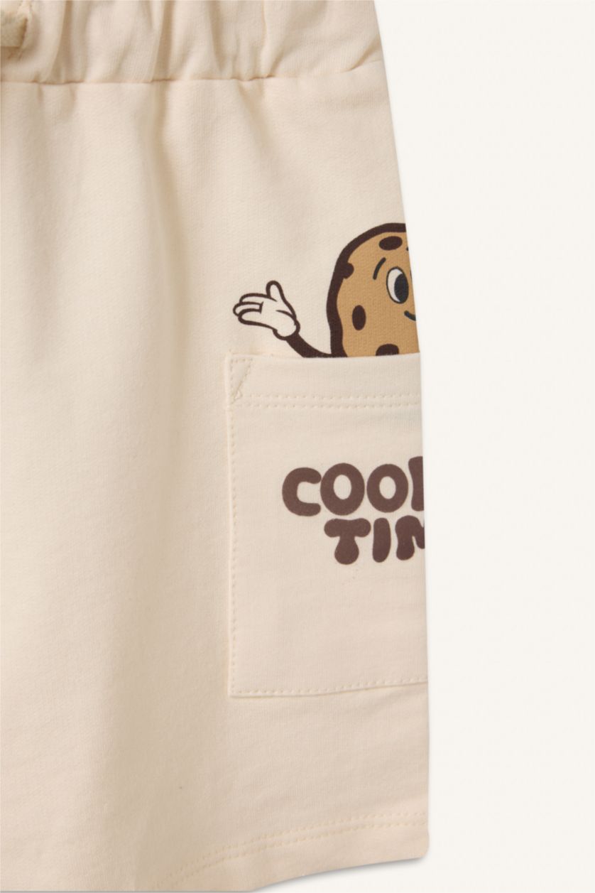 Erkek Bebek Açık Taş Wide Leg Baskılı Sweatshirt Erkek Bebek