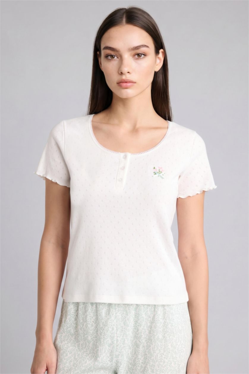 Kadın Mint Regular Fıt Kısa Kollu 2'li Takım