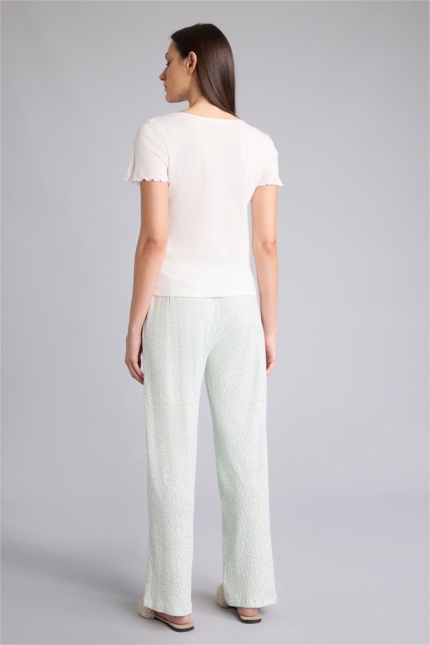 Kadın Mint Regular Fıt Kısa Kollu 2'li Takım