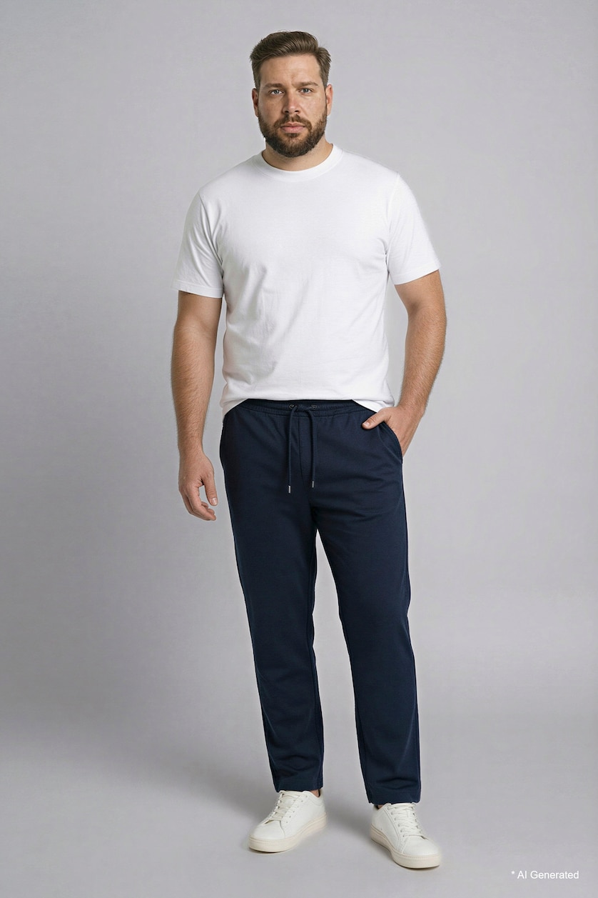 HOMME Marin Pantalon de survêtement grande taille à taille élastique