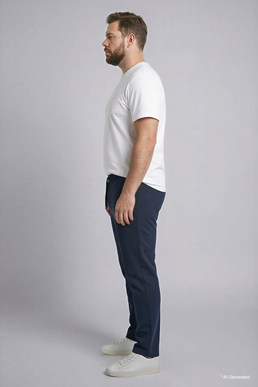 HOMME Marin Pantalon de survêtement grande taille à taille élastique