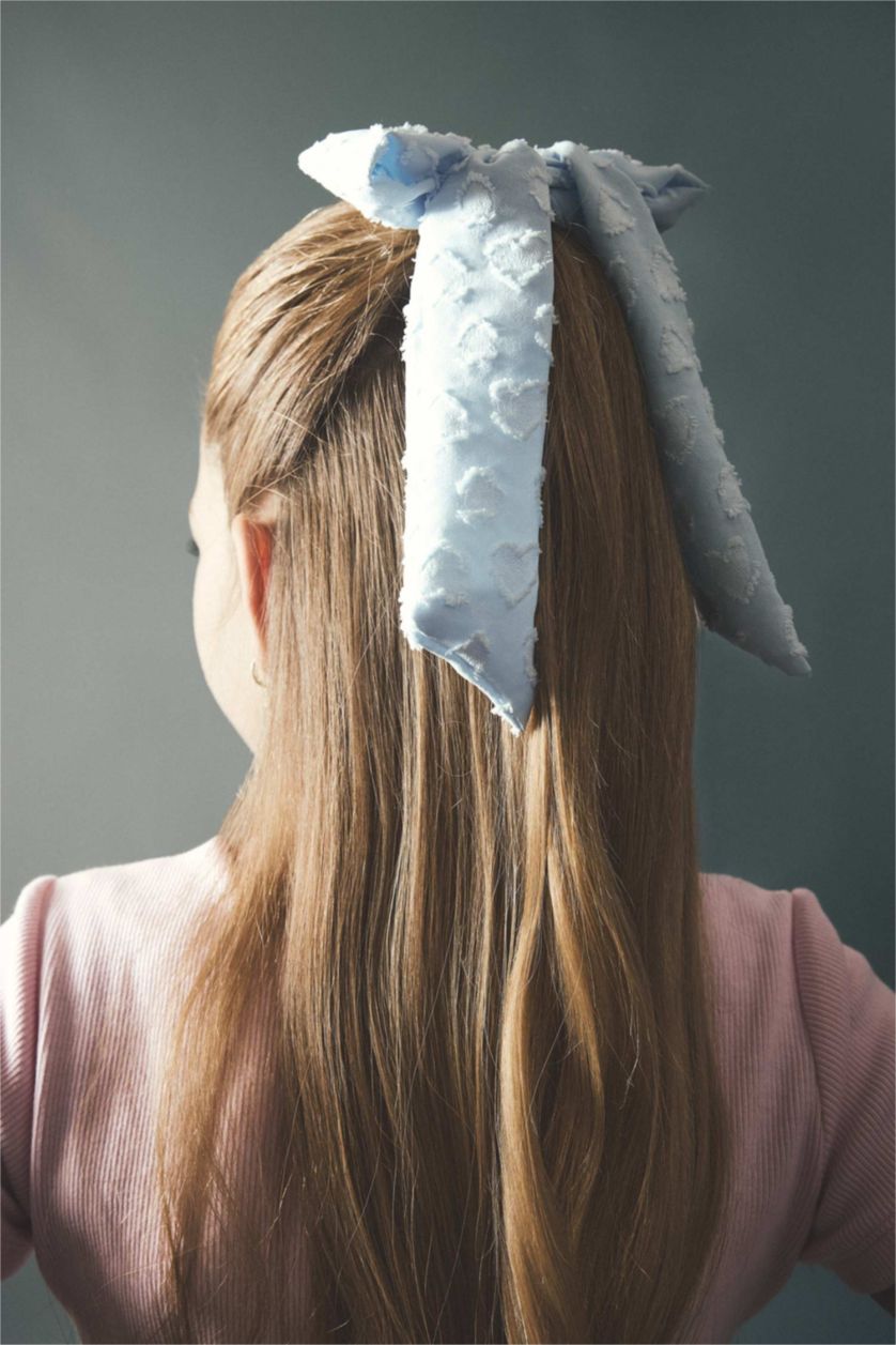 Kız Çocuk - Genç Kız Mavi Kurdele Toka Kız Çocuk