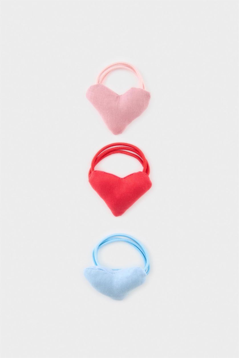 Kız Çocuk - Genç Kız Karma 3'lü Kalpli Saç Aksesuarı Kız Çocuk