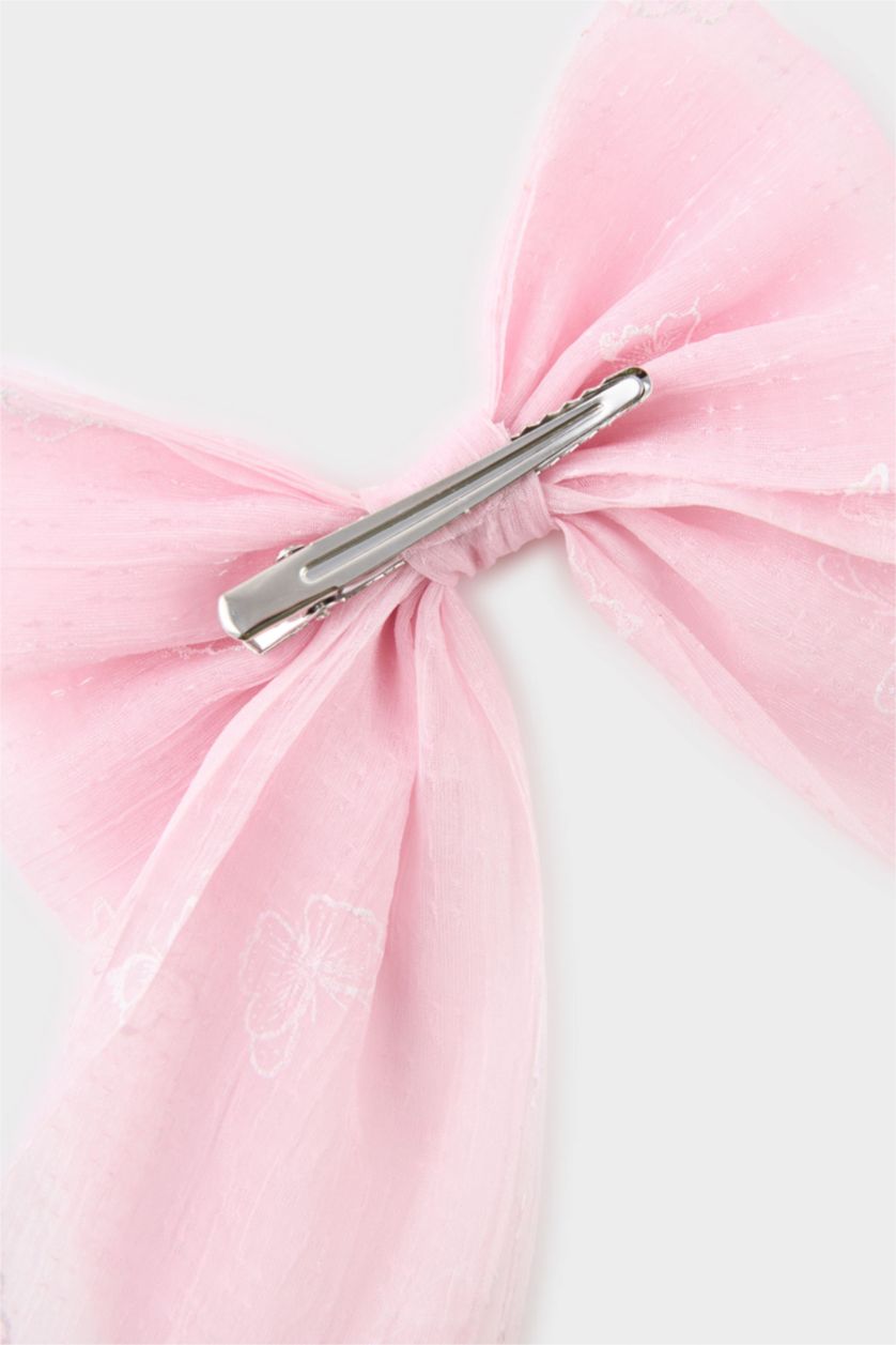 GIRLS & TEENS Pink Girl Ribbon Hair Clips