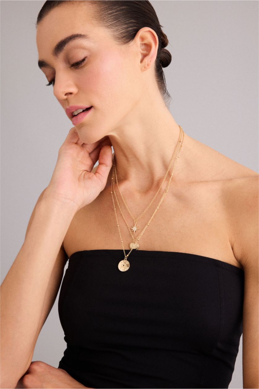 WOMAN GOLD سلسله حريمي - 3 قطع